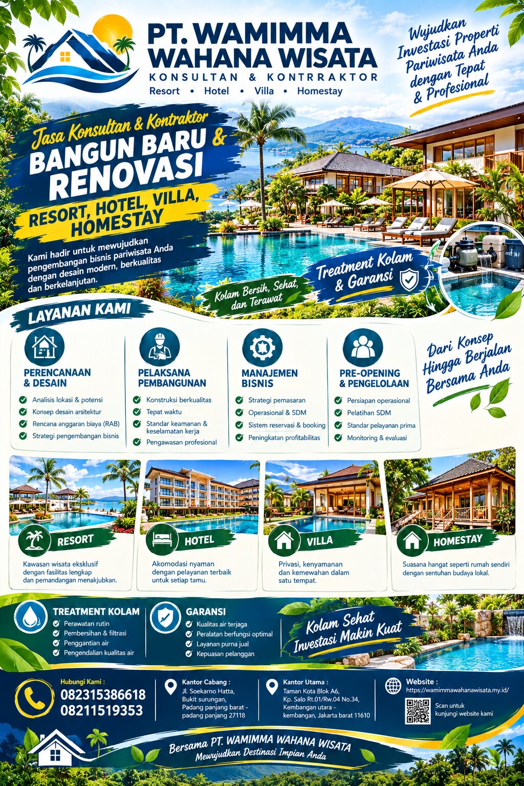 Jasa Konsultan Resort hotel / Villa / Glamping 